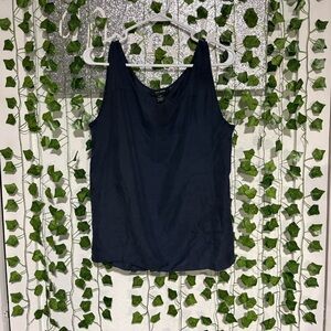 Elegant Navy Sleeveless Tank Top